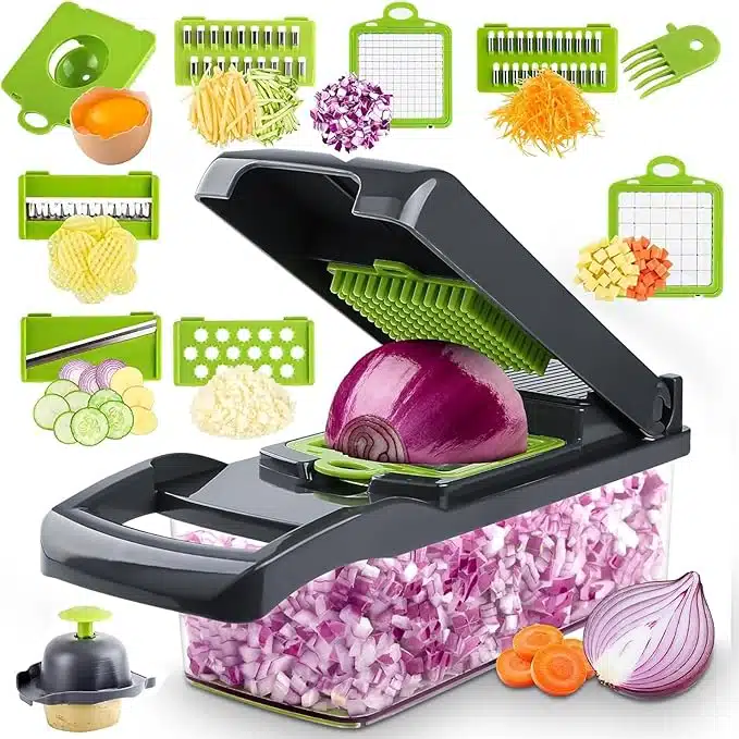 Multifunctional Food Chopper 16-in-1 Kitchen Vegetable Cutter 1 Set