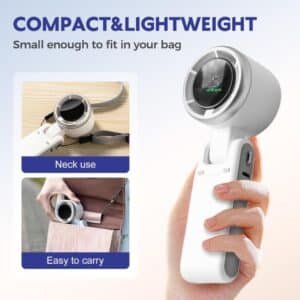Portable Turbo Mini Fan 5 High Speed Digital Displa