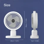 Circulating Rechargeable Tabel Fan With Light