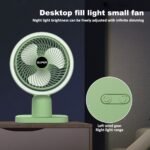 Circulating Rechargeable Tabel Fan With Light