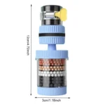 6 Layer Faucet Water Purifier Tap Filter 360° Rotating Splash Proof Nozzle