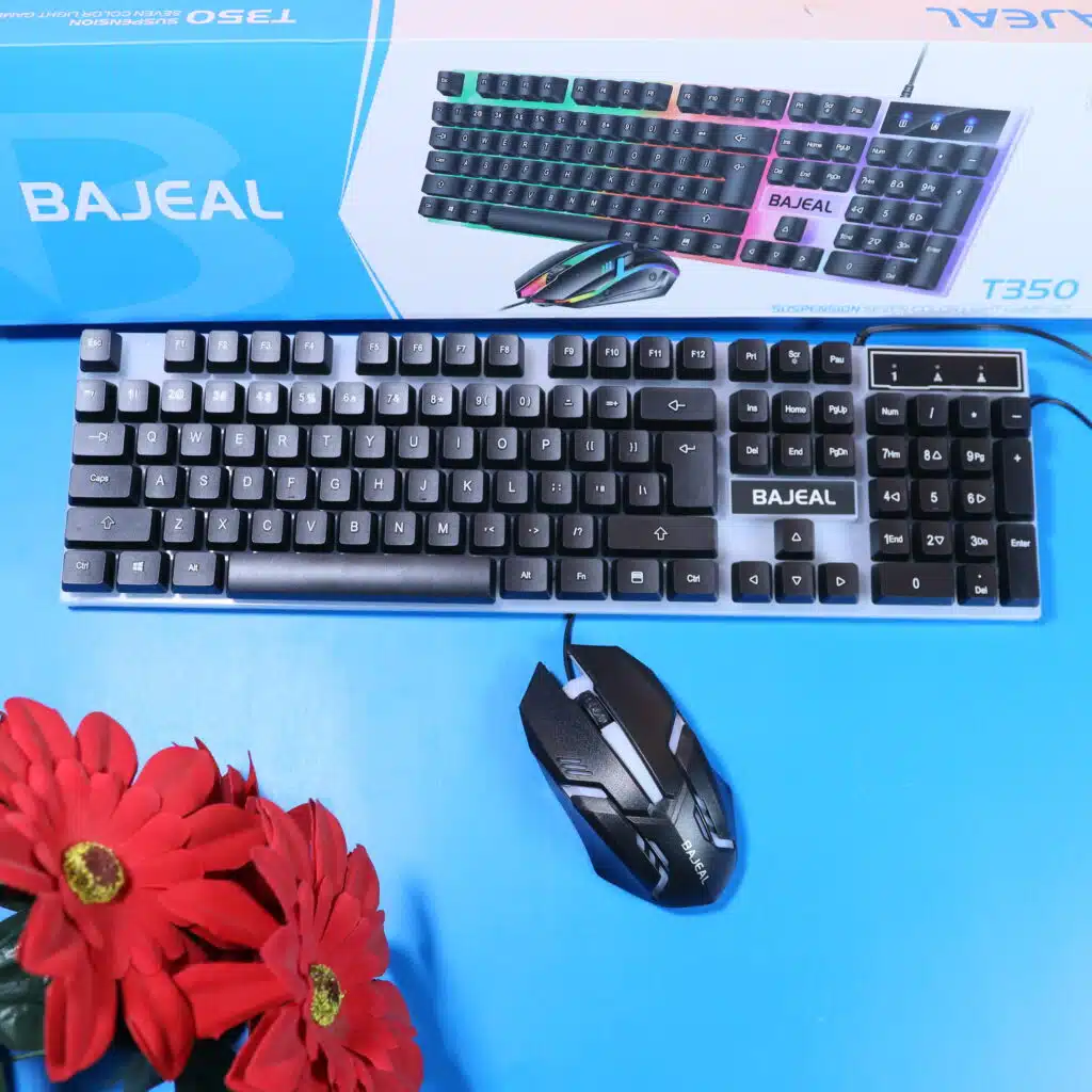 BAJEAL T350 Wired USB Gaming Keyboard & Mouse Combo For PC Desktop