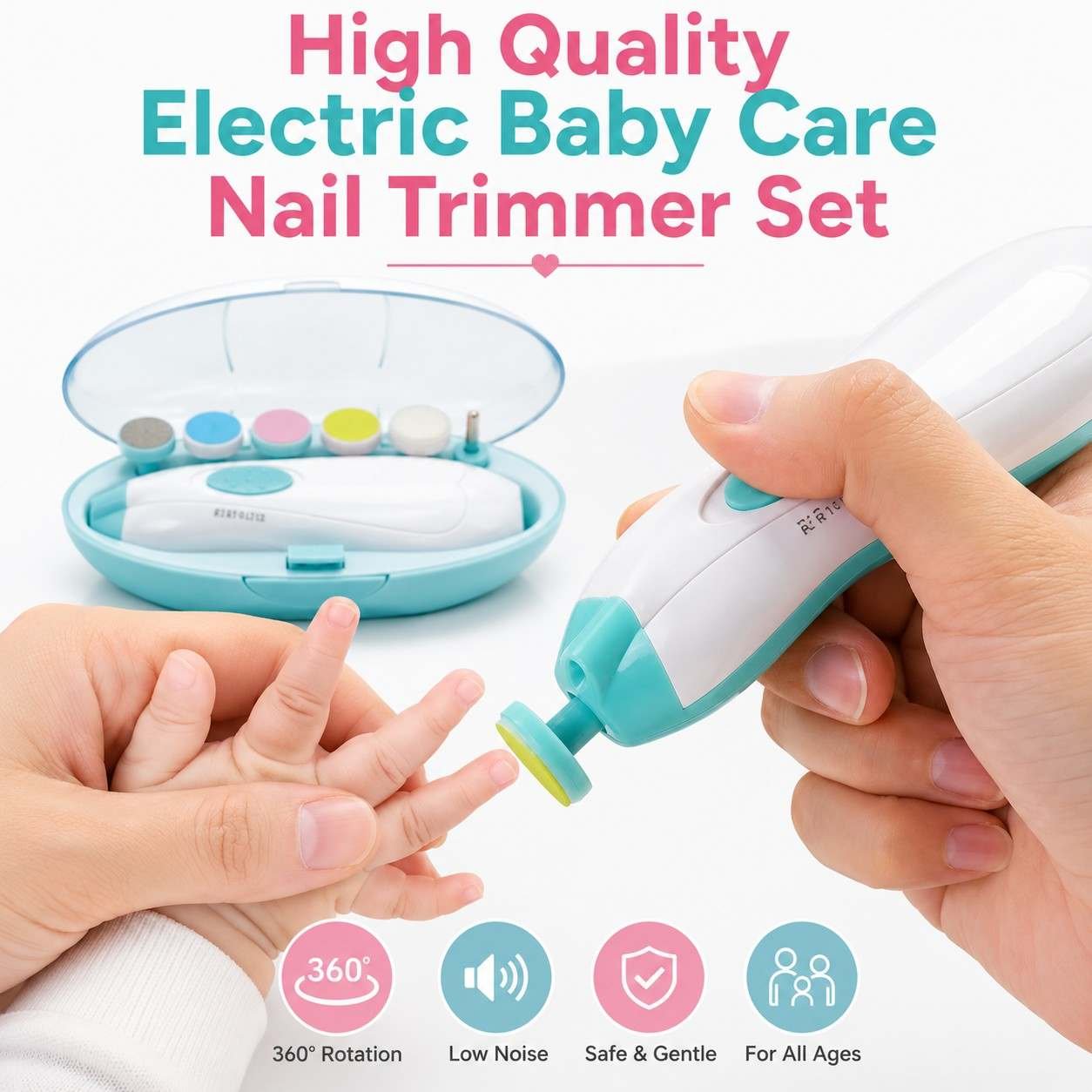 High Quality Electric Baby Care Nail Trimmer Set High Quality Electric Baby Care Nail Trimmer Set