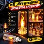 Transparent USB LED Flashing Candle Light Flame