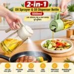 2-in-1 Oil Sprayer & Oil Dispenser Bottle – 500ml