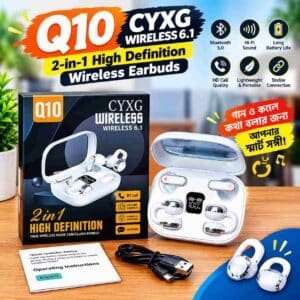 Q10 CYXG Wireless 6.1 2-in-1 High Definition Wireless Earbuds