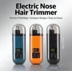 USB Rechargeable Electric Nose & Ear Hair Trimmer with LED Display