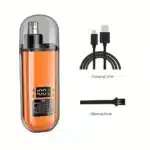 USB Rechargeable Electric Nose & Ear Hair Trimmer with LED Display