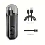 USB Rechargeable Electric Nose & Ear Hair Trimmer with LED Display