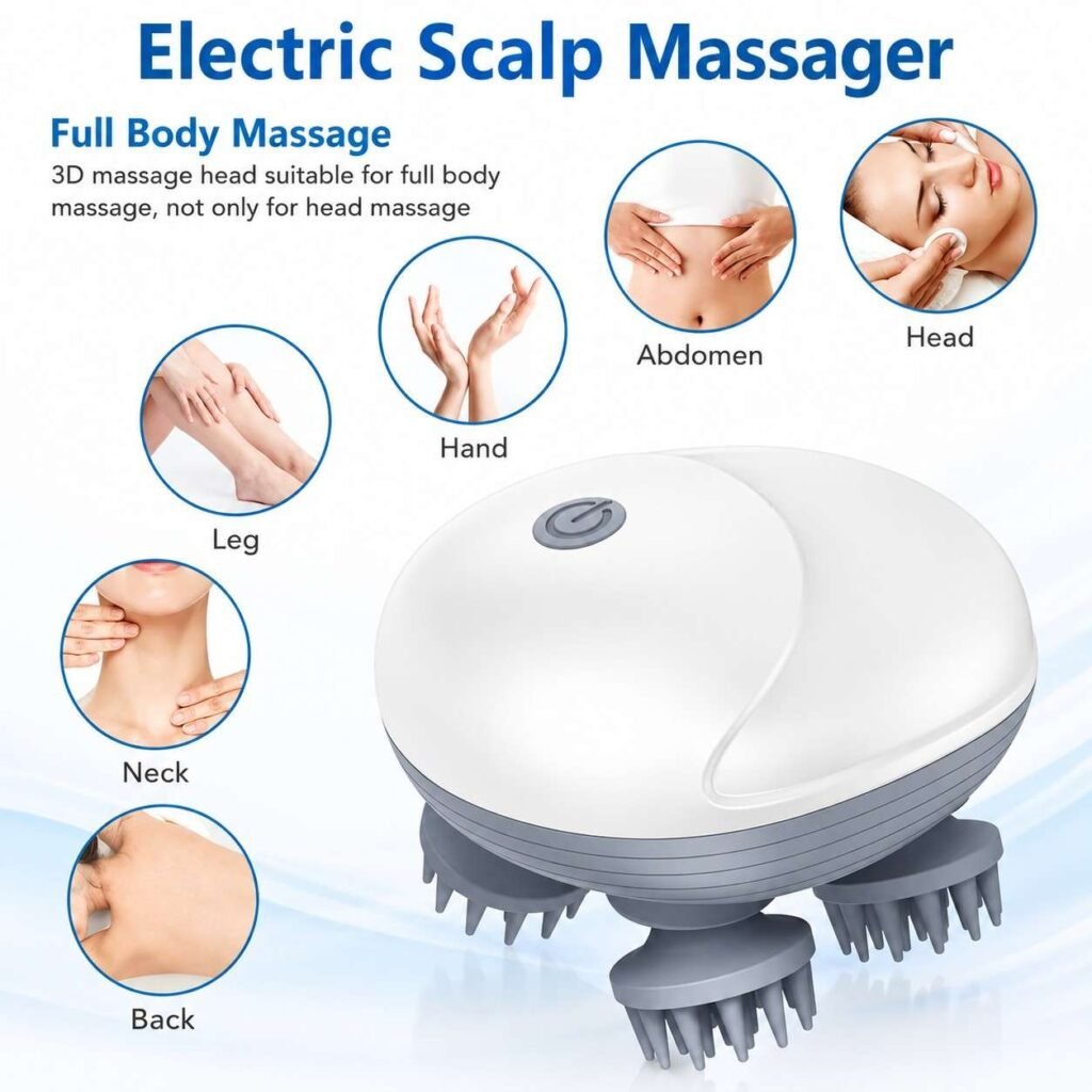 Electric Scalp Massager with Red Light Therapy