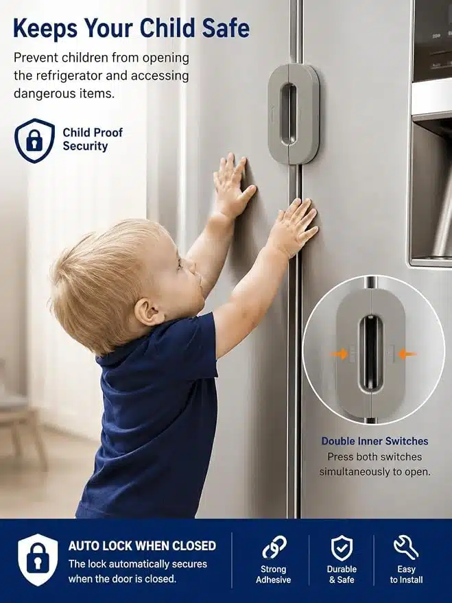 Child Safety Refrigerator & Cabinet Door Lock