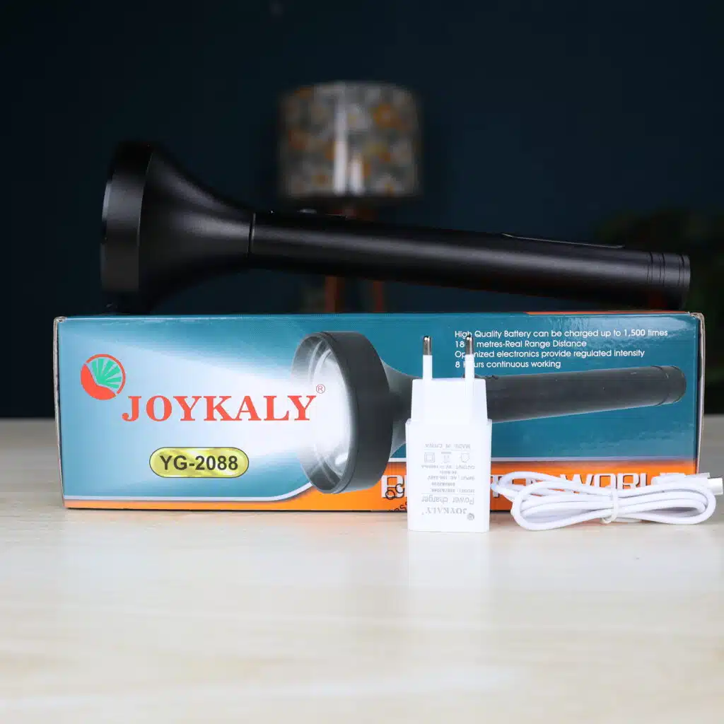 JOYKALY YG-2088 Rechargeable High Power LED Search Light |3000mAh Battery| Digital Battery Display